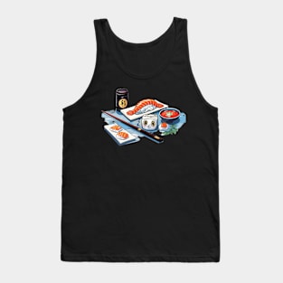 "Sushi Delights: Kawaii T-Shirt for Sushi Fans!" Tank Top